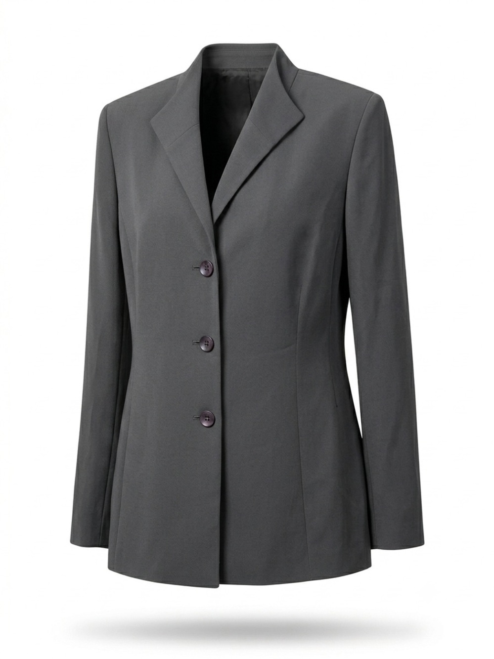 Kasper Charcoal Gray Single-Breasted Blazer